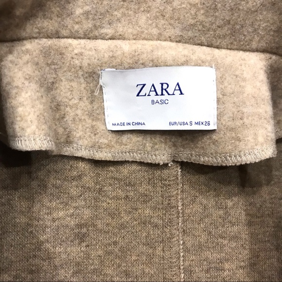 Zara Open Front Casual Trench Woollike Coat/Jacket - Picture 4 of 14